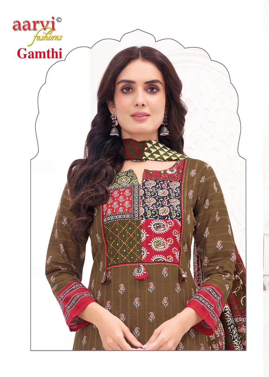 Gamthi Vol 10 Aarvi Fashions Readymade Cotton Pant Suits Supplier India