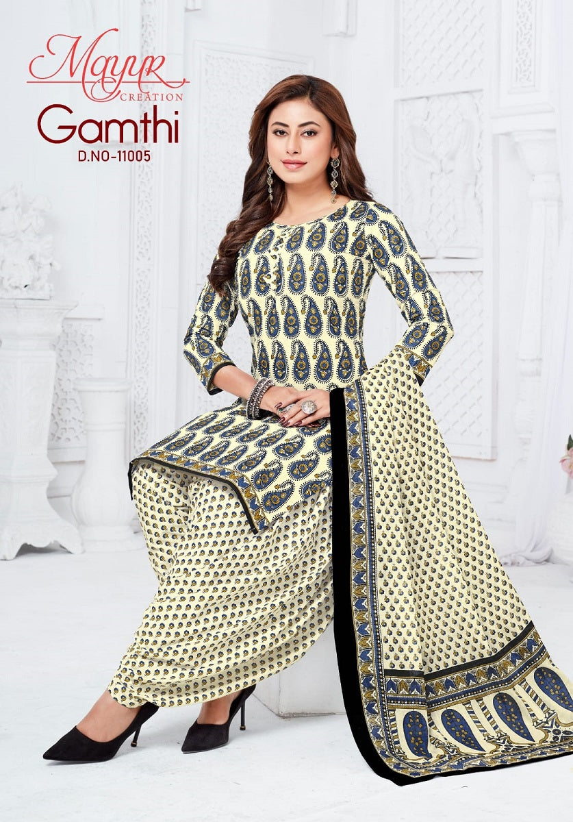 Gamthi Vol 11 Mayur Creation Cotton Dress Material Manufacturer Ahmedabad