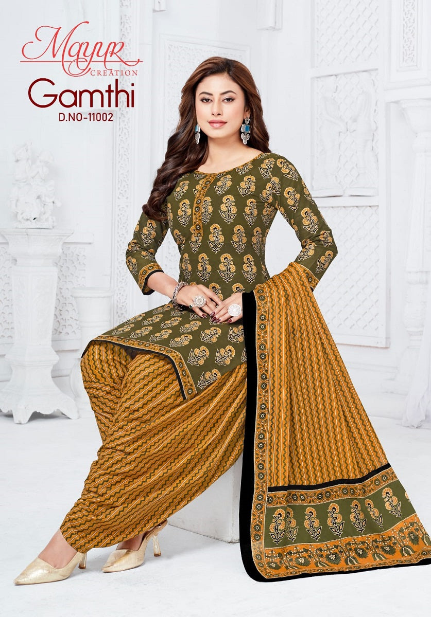 Gamthi Vol 11 Mayur Creation Cotton Dress Material Manufacturer Ahmedabad