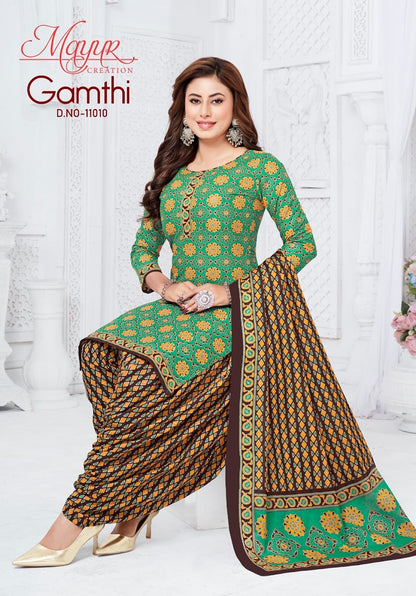 Gamthi Vol 11 Mayur Creation Cotton Dress Material Manufacturer Ahmedabad