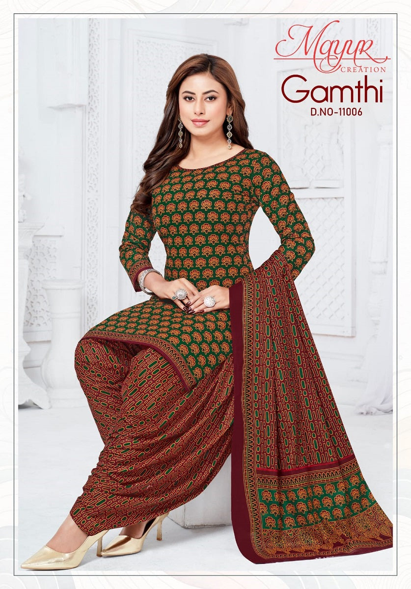 Gamthi Vol 11 Mayur Creation Cotton Dress Material Manufacturer Ahmedabad