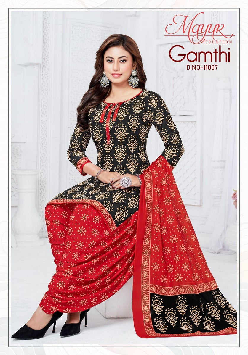 Gamthi Vol 11 Mayur Creation Cotton Dress Material Manufacturer Ahmedabad