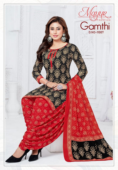 Gamthi Vol 11 Mayur Creation Cotton Dress Material Manufacturer Ahmedabad