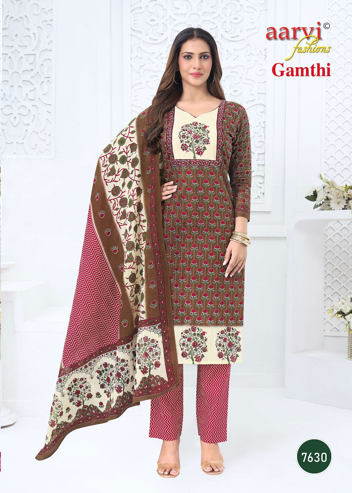 Gamthi Vol 14 Aarvi Fashions Readymade Cotton Pant Suits Wholesale Price