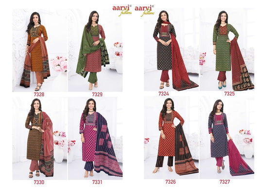 Gamthi Vol 5 Aarvi Fashions Cotton Readymade Pant Style Suits Exporter India