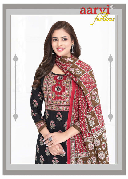 Gamthi Vol 9 Aarvi Fashions Readymade Cotton Pant Suits Supplier Gujarat