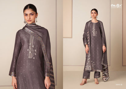Gandhalika Omtex Silk Jacquard Pant Style Suits Exporter India