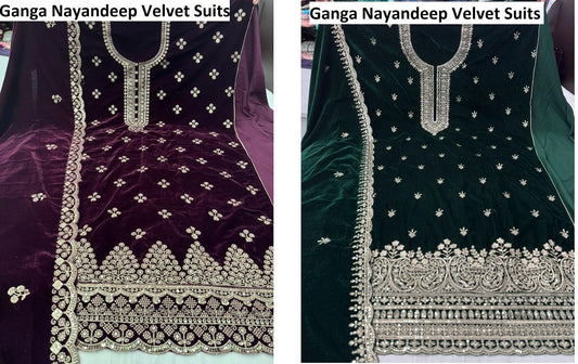 Ganga Nayandeep Velvet Suits Manufacturer Gujarat