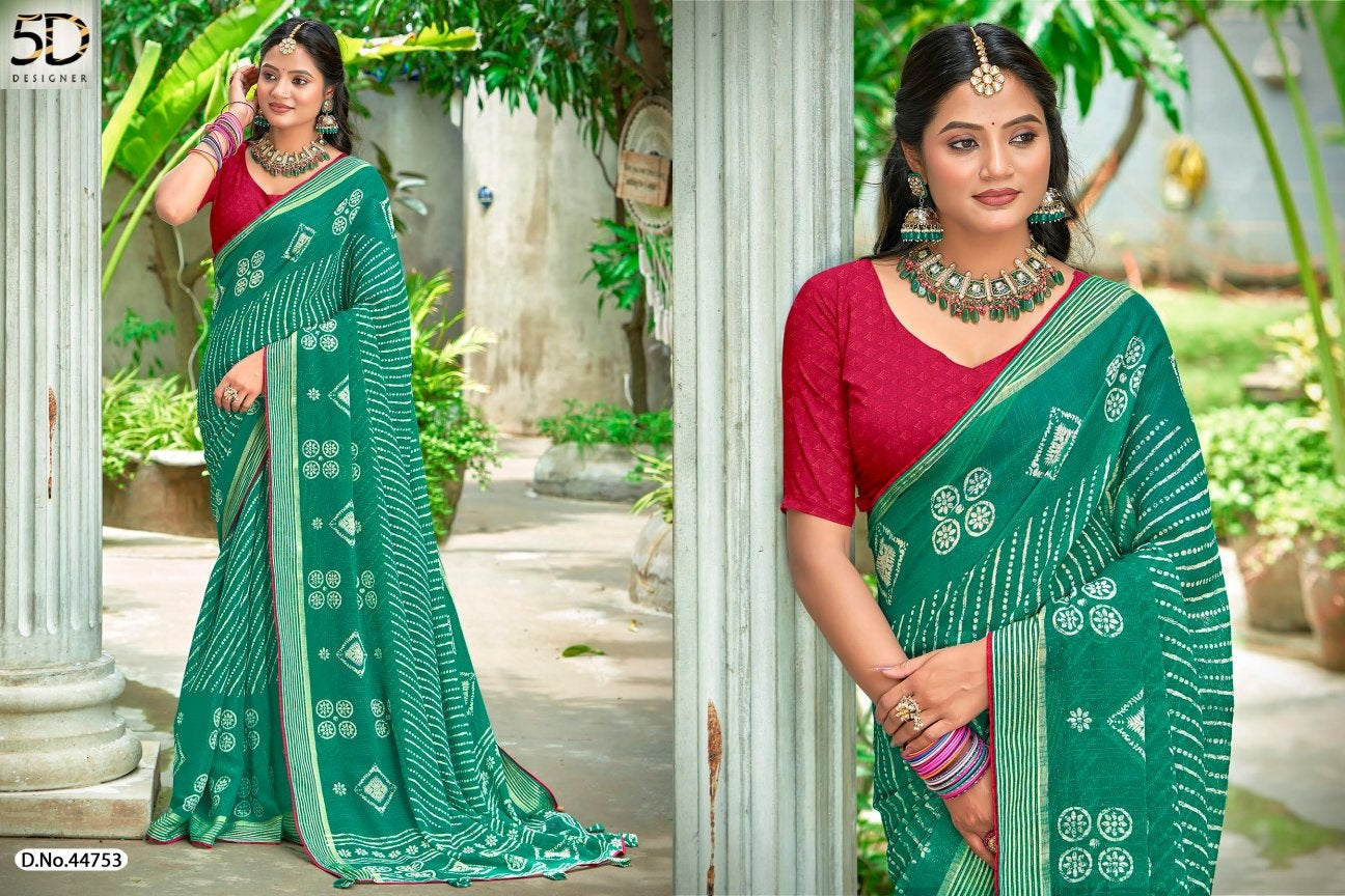 Ganga Vol 118 5D Designer Shimmer Sarees Supplier Ahmedabad