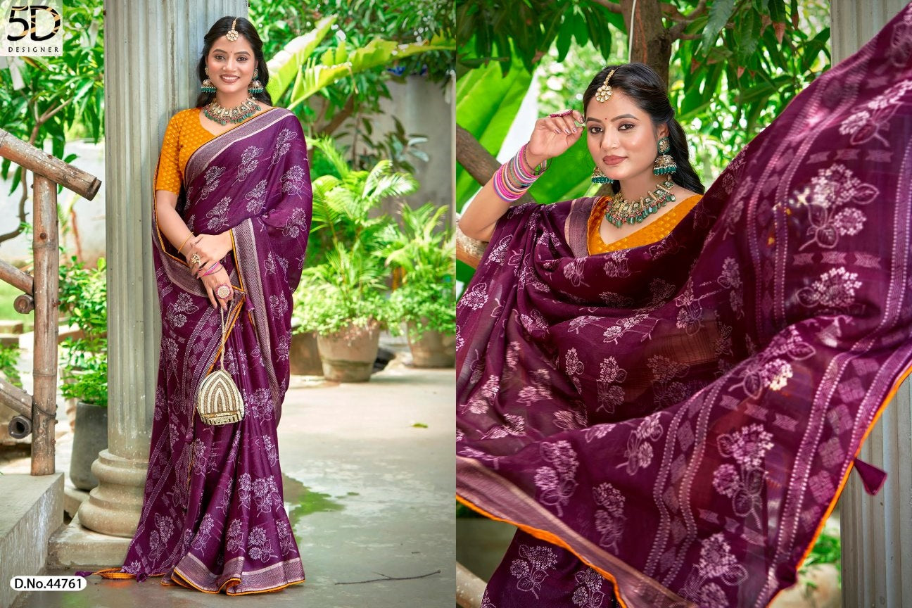 Ganga Vol 119 5D Designer Shimmer Sarees Manufacturer Ahmedabad