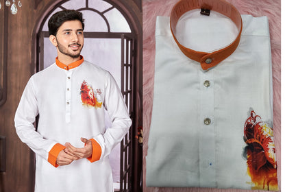 Ganpati Ji Special Salas Cotton Mens Kurta Exporter