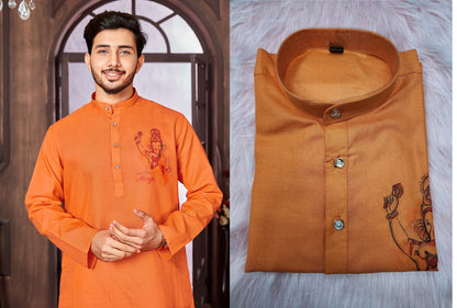 Ganpati Ji Special Salas Cotton Mens Kurta Exporter