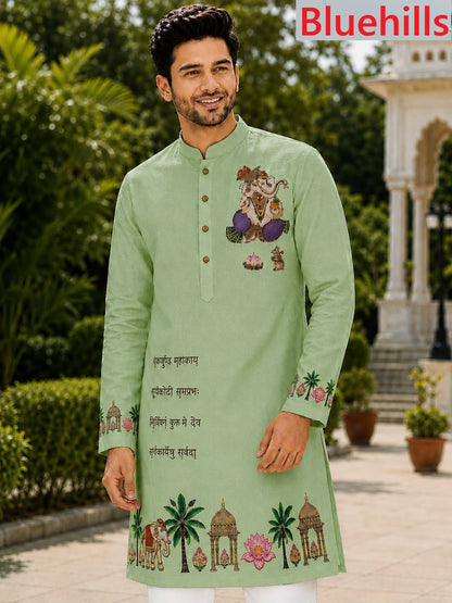 Ganpati Special 2026 Bluehills Cotton Mens Kurta Wholesaler Ahmedabad