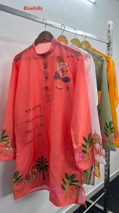 Ganpati Special 2026 Bluehills Cotton Mens Kurta Wholesaler Ahmedabad