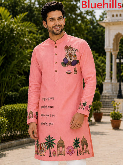 Ganpati Special 2026 Bluehills Cotton Mens Kurta Wholesaler Ahmedabad