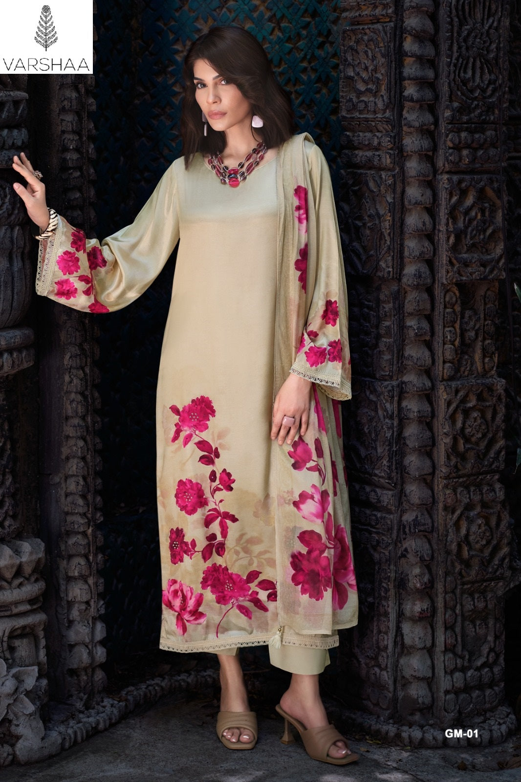 Garden Memoir Varshaa Viscose Crape Pant Style Suits Manufacturer