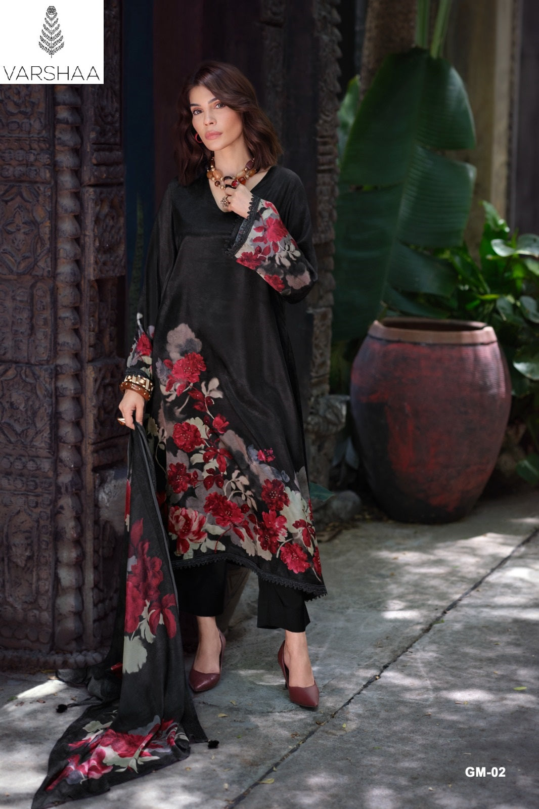 Garden Memoir Varshaa Viscose Crape Pant Style Suits Manufacturer