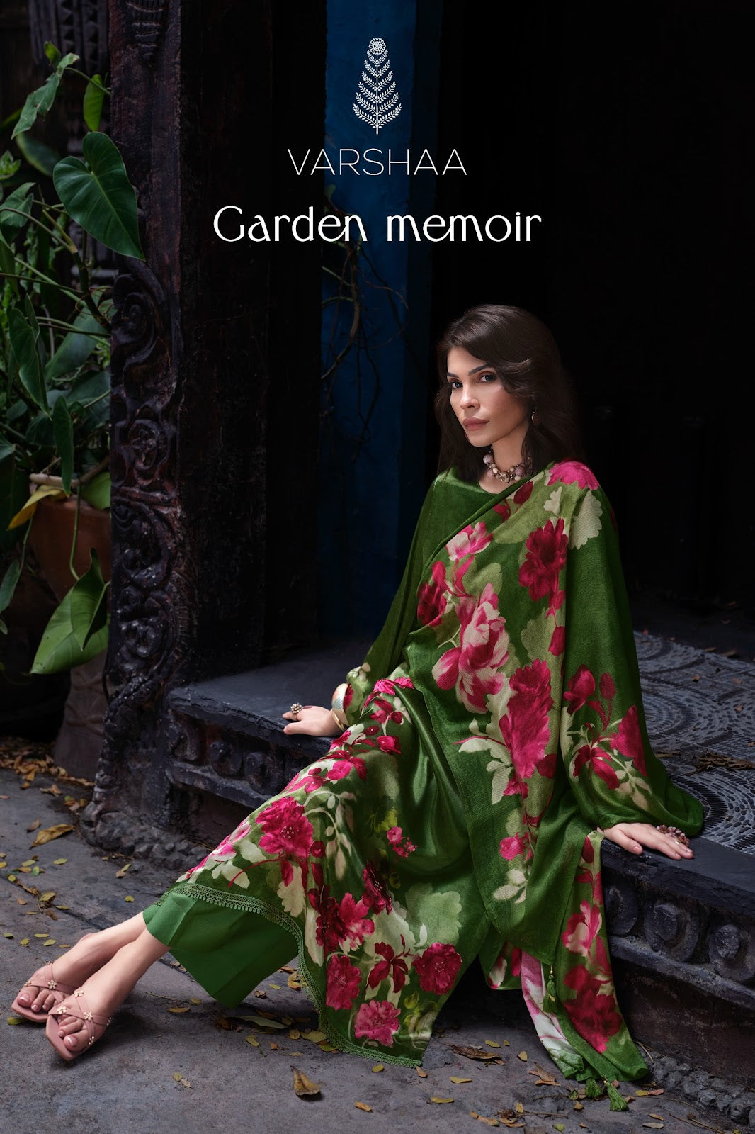 Garden Memoir Varshaa Viscose Crape Pant Style Suits Manufacturer