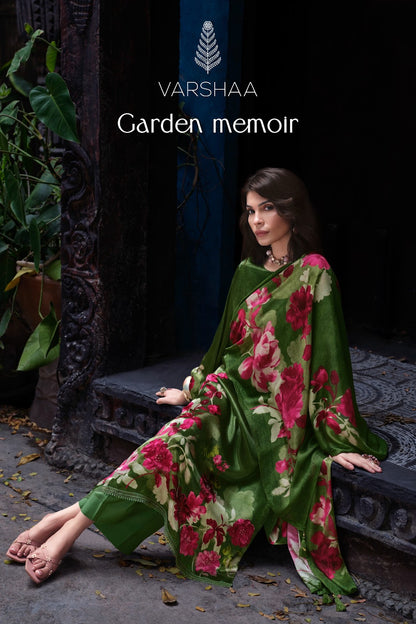 Garden Memoir Varshaa Viscose Crape Pant Style Suits Manufacturer