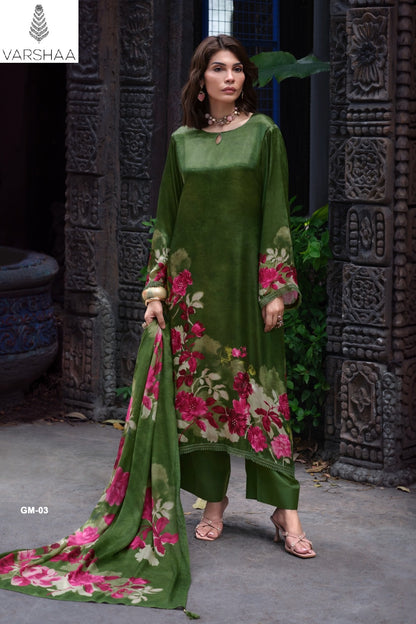 Garden Memoir Varshaa Viscose Crape Pant Style Suits Manufacturer