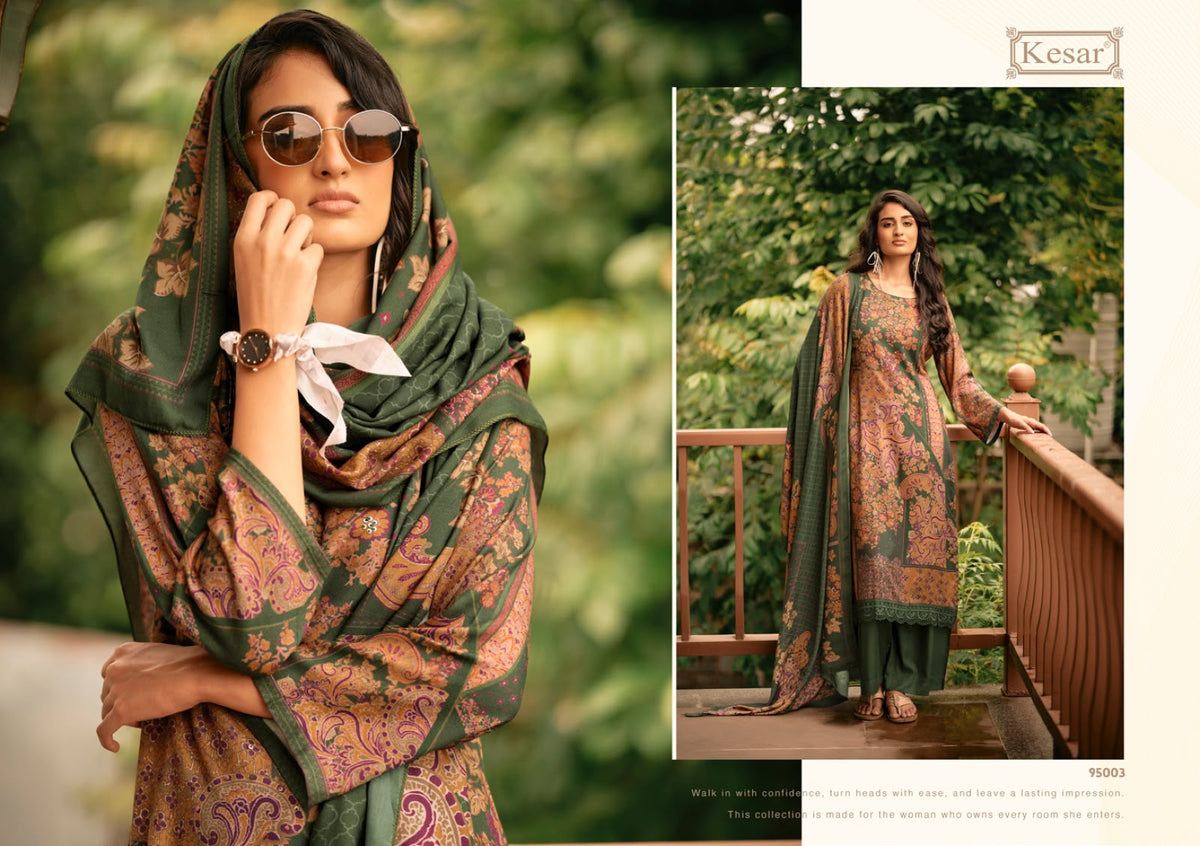 Garden Mist Kesar Viscose Pashmina Suits Exporter Gujarat