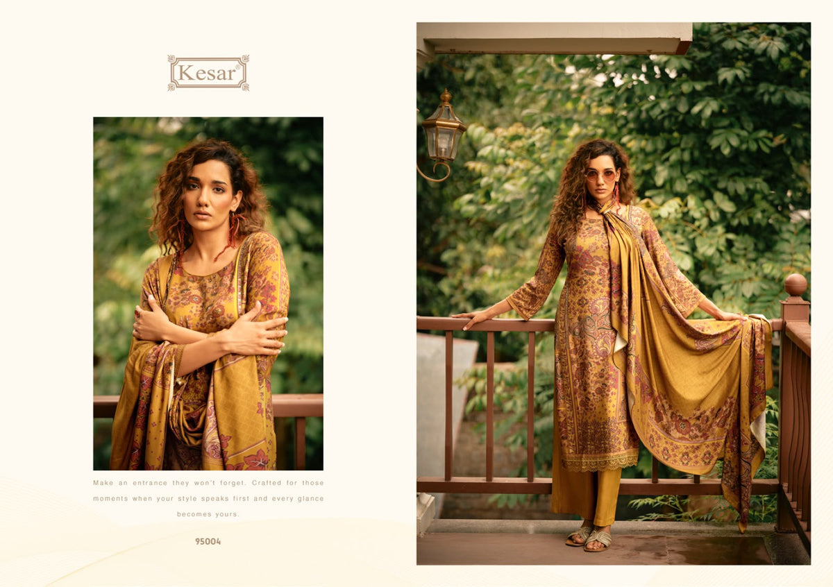 Garden Mist Kesar Viscose Pashmina Suits Exporter Gujarat