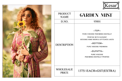 Garden Mist Kesar Viscose Pashmina Suits Exporter Gujarat