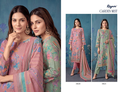 Garden Mist Reyna Habutai Silk Pant Style Suits Wholesaler Gujarat