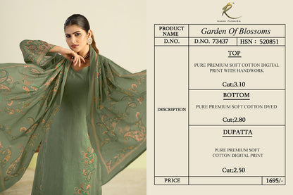 Garden Of Blossoms 73437 Rakhi Fashion Cotton Pant Style Suits Wholesaler India
