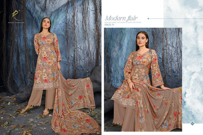 Garden Of Blossoms Rakhi Fashion Pure Bemberg Pant Style Suits Wholesaler