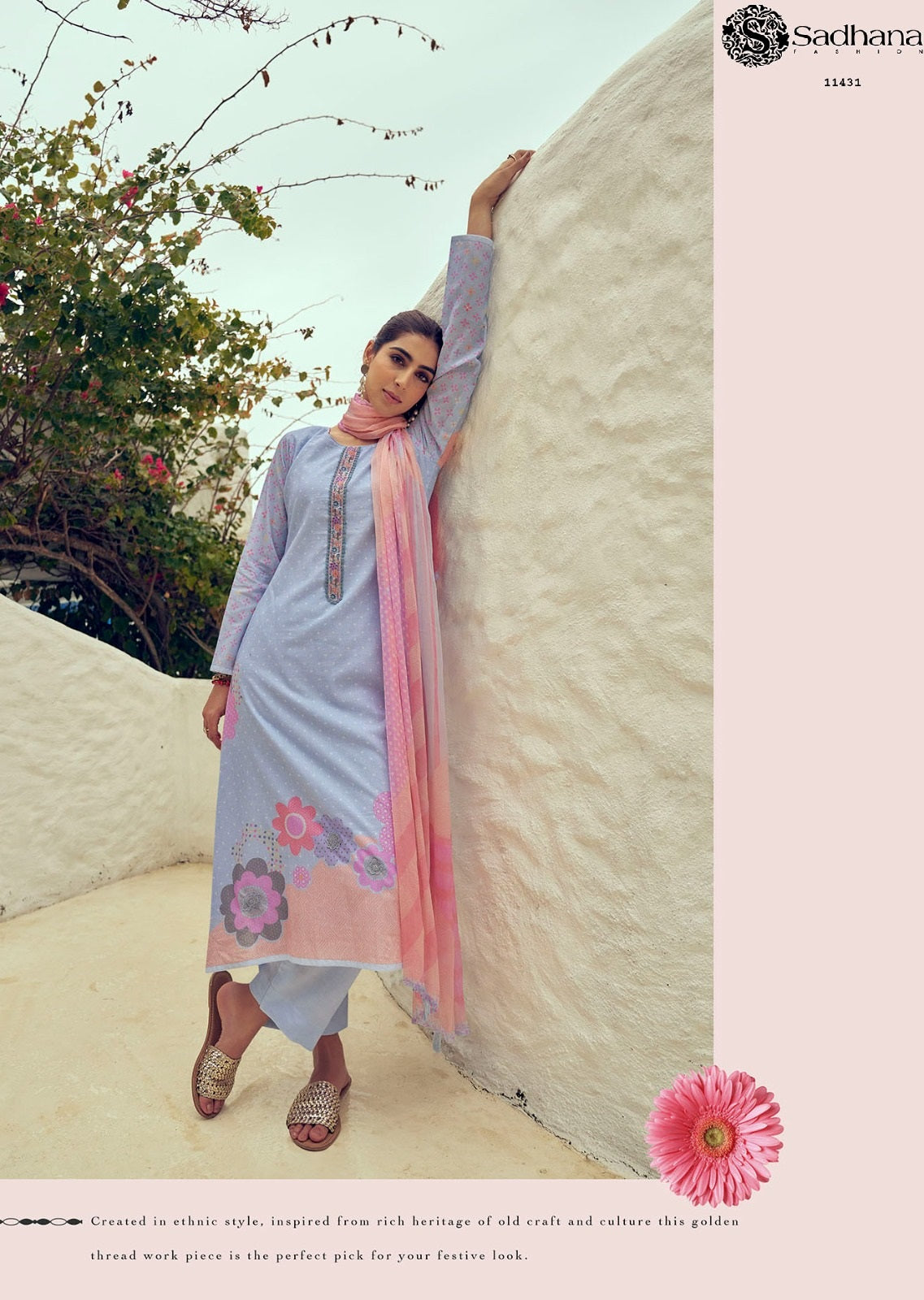 Garden Of Eden Sadhana Pure Lawn Plazzo Style Suits Exporter Gujarat