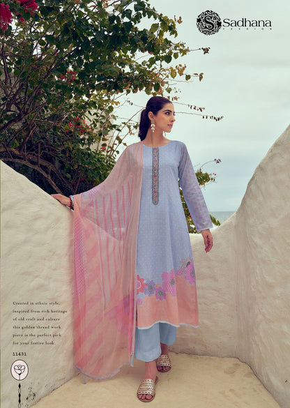 Garden Of Eden Sadhana Pure Lawn Plazzo Style Suits Exporter Gujarat