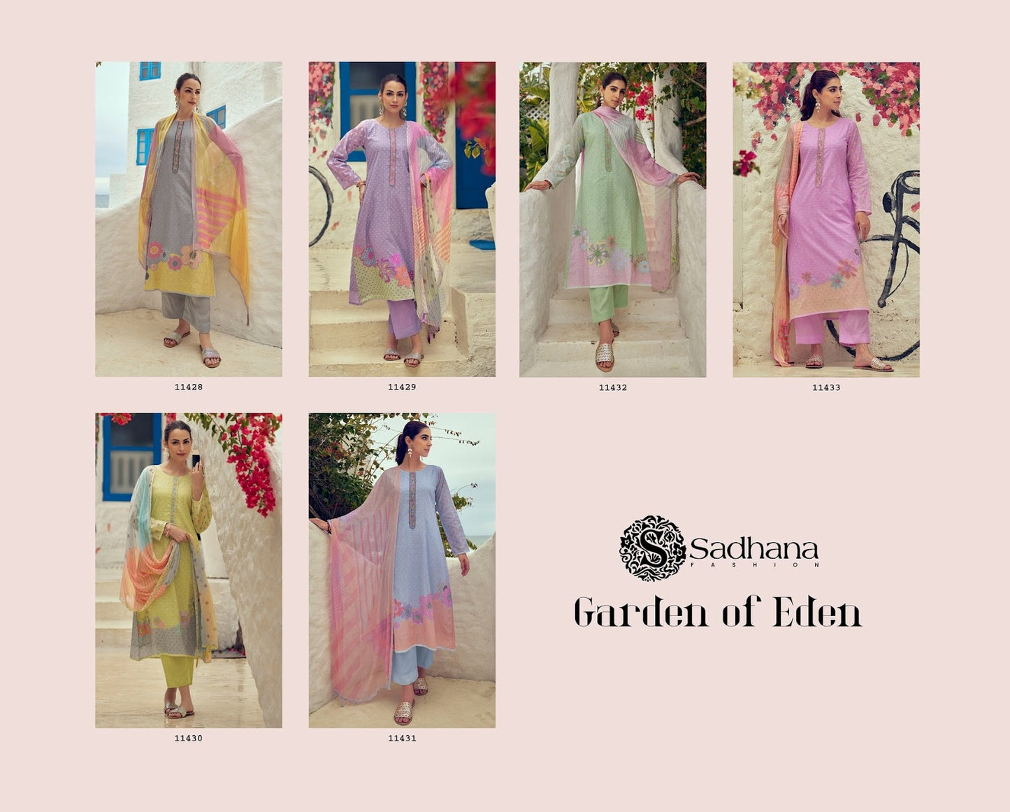 Garden Of Eden Sadhana Pure Lawn Plazzo Style Suits Exporter Gujarat