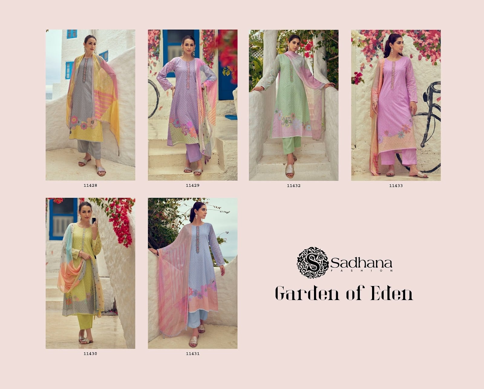 Garden Of Eden Sadhana Pure Lawn Plazzo Style Suits Exporter Gujarat