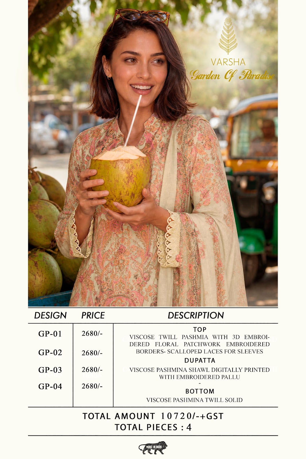 Garden Of Paradise Varshaa Viscose Pashmina Suits Wholesale Rate
