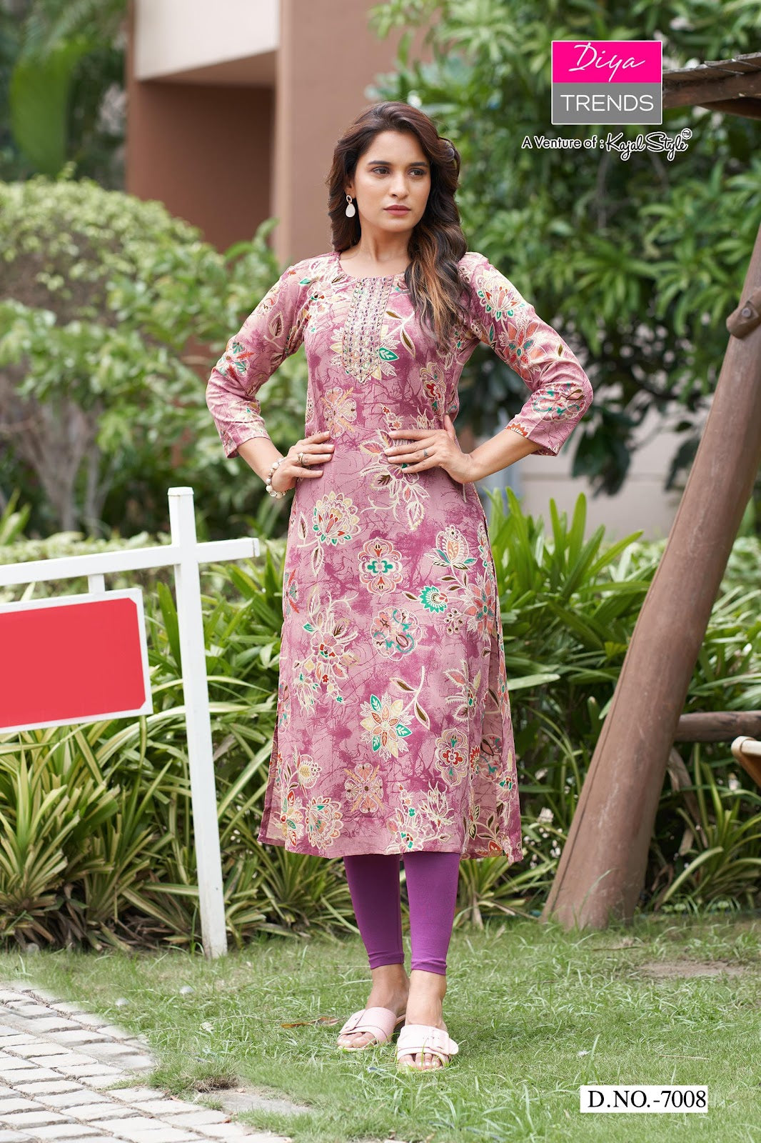 Gardencity 8 Diya Trends Rayon Straight Cut Kurtis Wholesaler