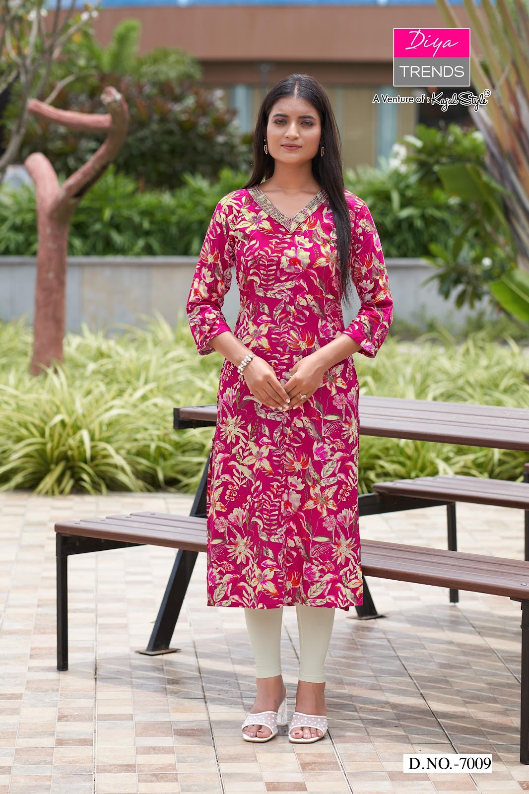 Gardencity 8 Diya Trends Rayon Straight Cut Kurtis Wholesaler