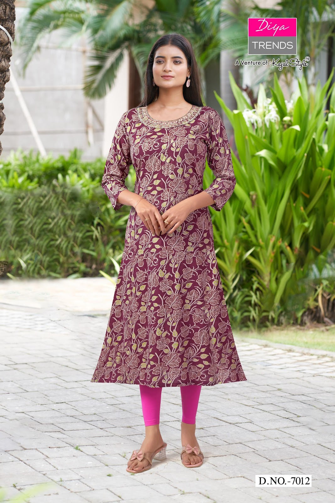 Gardencity Vol 7 Diya Trends Rayon Long Straight Kurti Wholesale Price