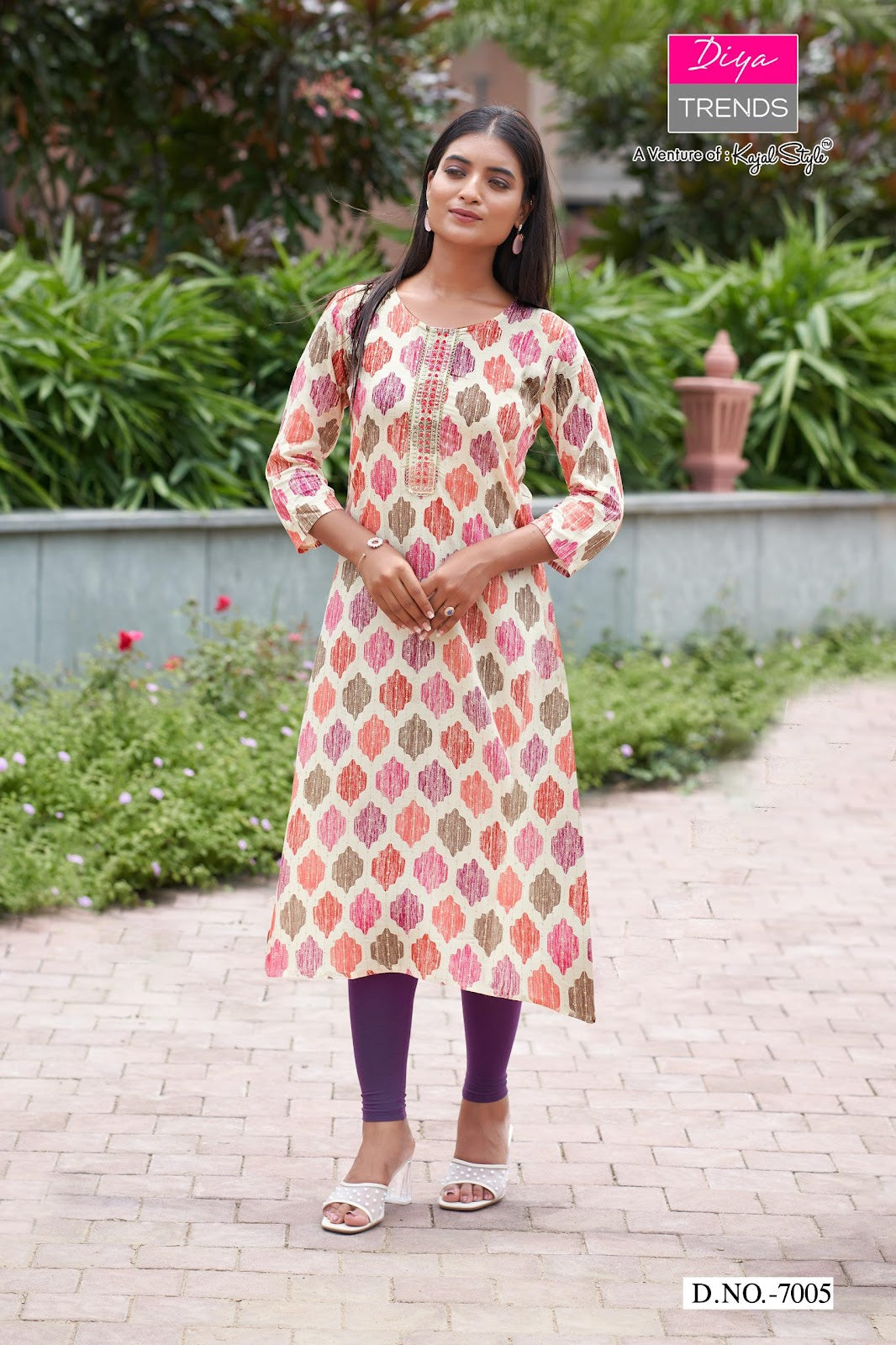 Gardencity Vol 7 Diya Trends Rayon Long Straight Kurti Wholesale Price