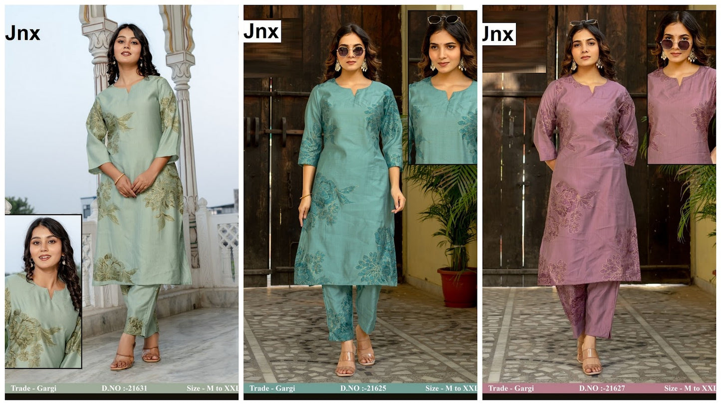 Gargi Jnx Kurti Pant Set Exporter Ahmedabad
