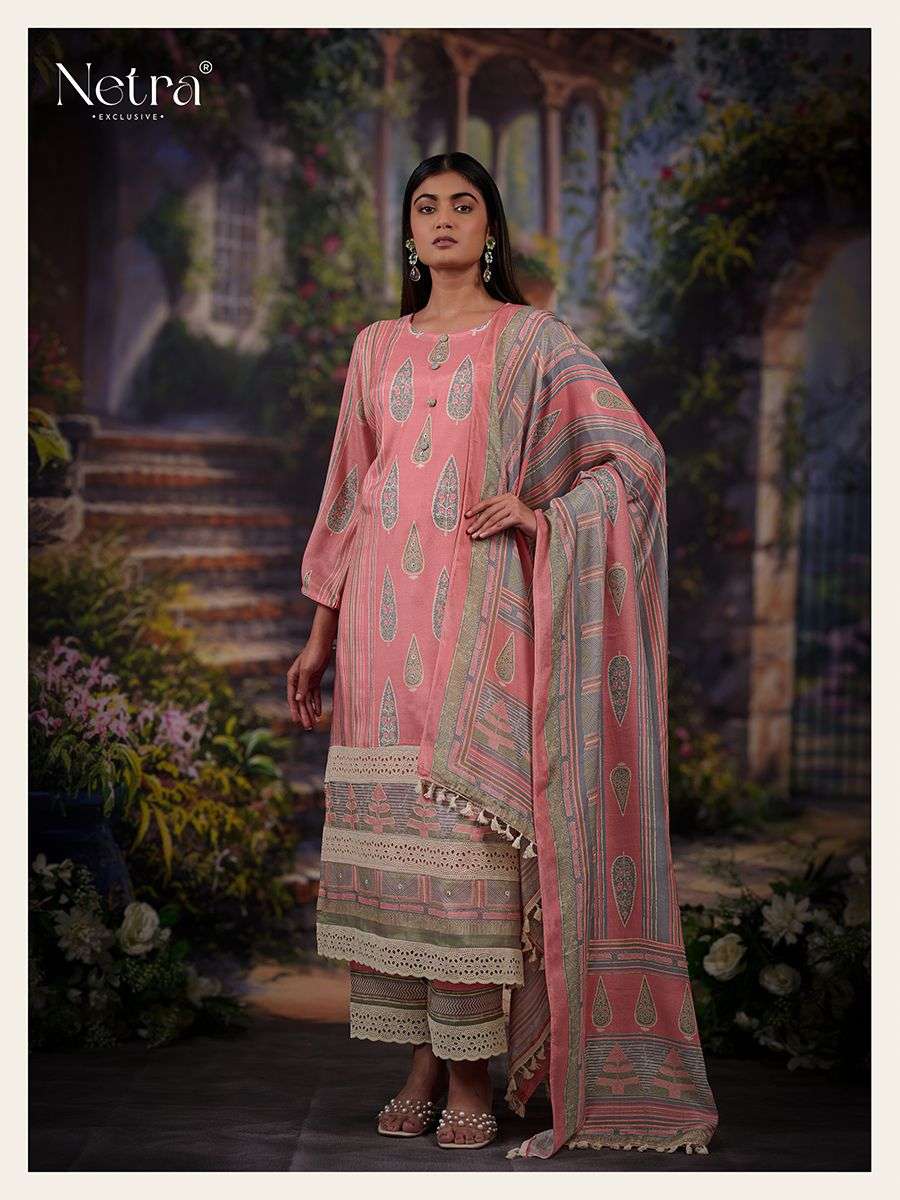 Gargi Netra Pure Bemberg Muslin Pant Style Suits Wholesaler Gujarat