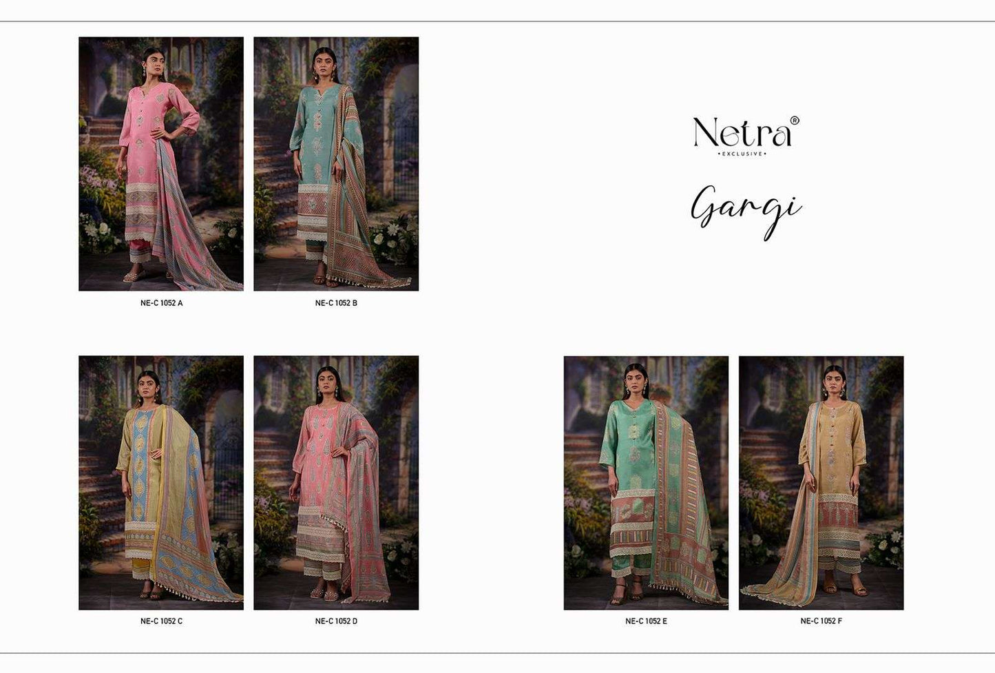 Gargi Netra Pure Bemberg Muslin Pant Style Suits Wholesaler Gujarat
