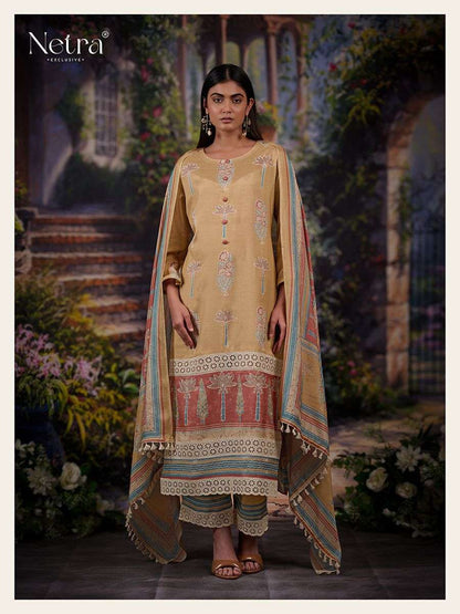 Gargi Netra Pure Bemberg Muslin Pant Style Suits Wholesaler Gujarat
