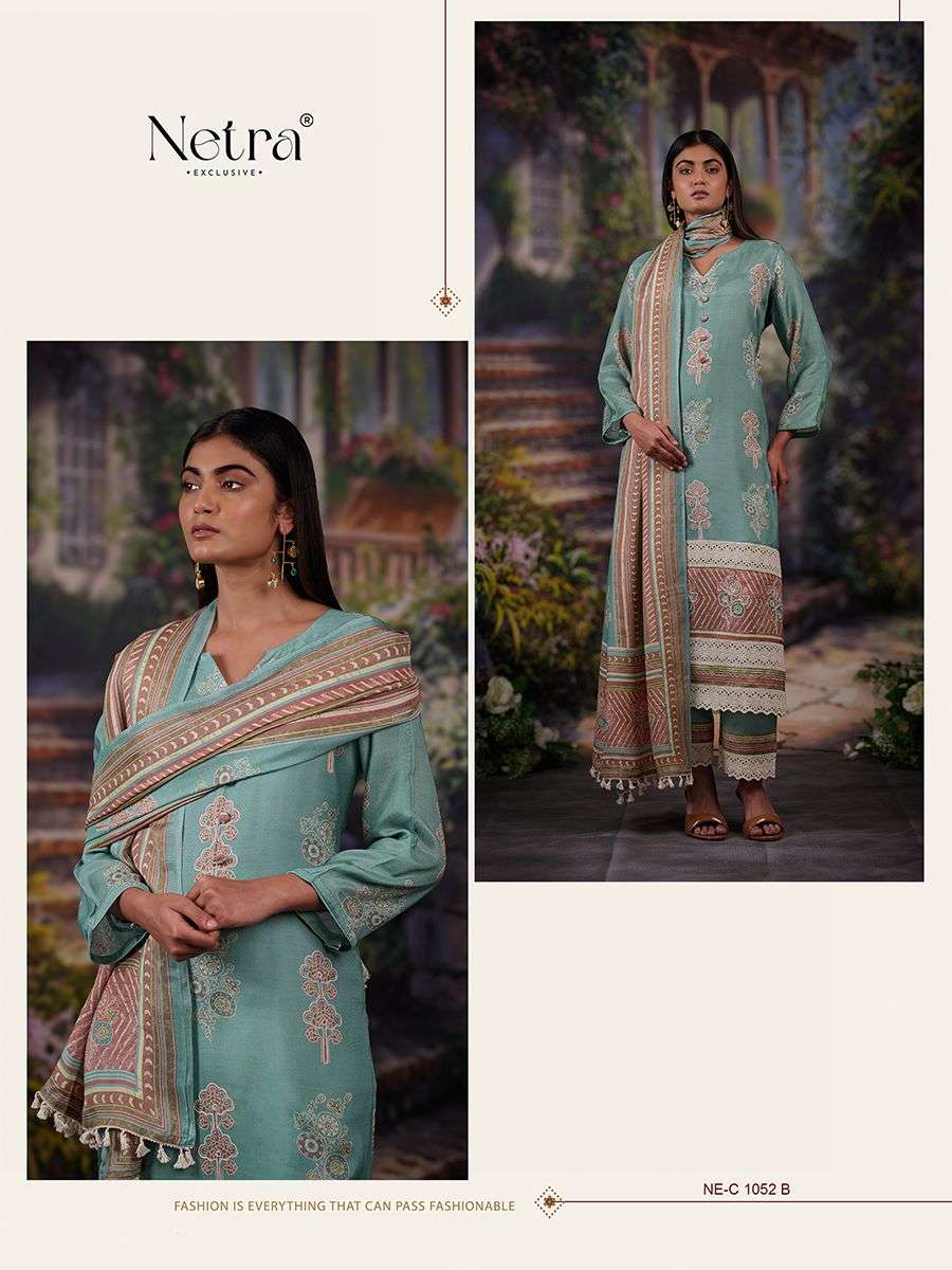 Gargi Netra Pure Bemberg Muslin Pant Style Suits Wholesaler Gujarat