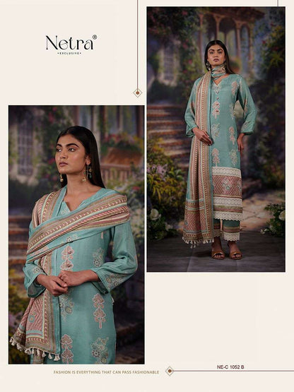 Gargi Netra Pure Bemberg Muslin Pant Style Suits Wholesaler Gujarat