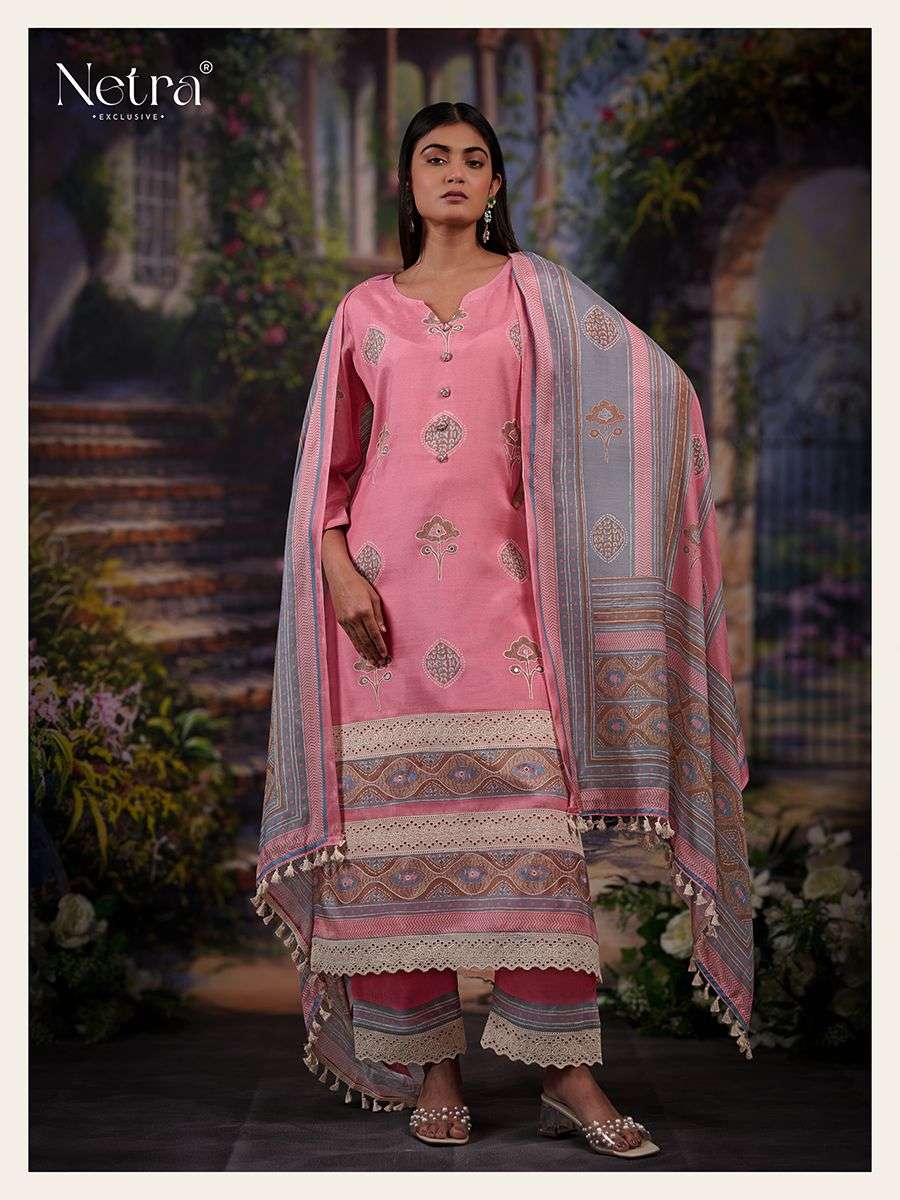 Gargi Netra Pure Bemberg Muslin Pant Style Suits Wholesaler Gujarat