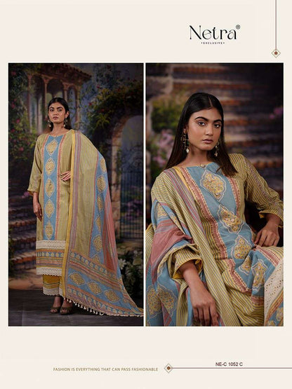 Gargi Netra Pure Bemberg Muslin Pant Style Suits Wholesaler Gujarat