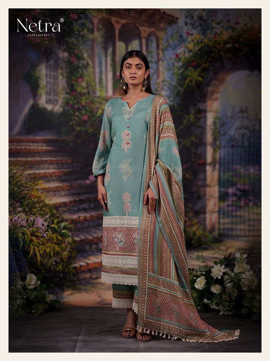 Gargi Netra Pure Bemberg Muslin Pant Style Suits Wholesaler Gujarat