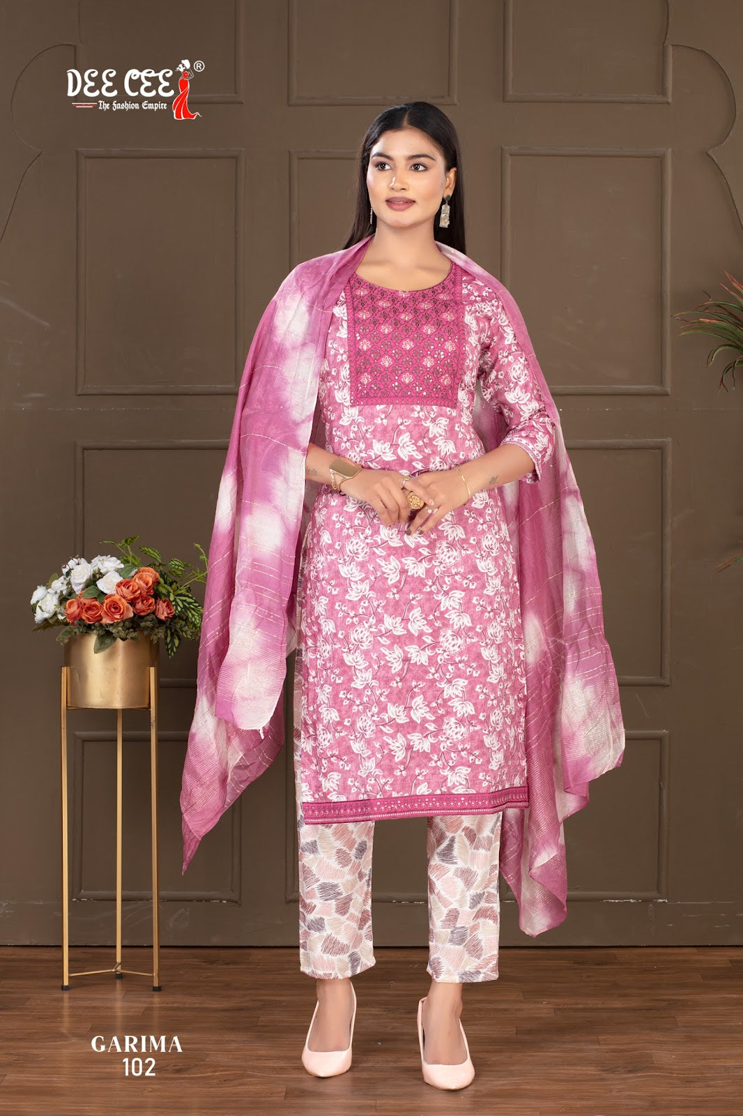 Garima Deecee Rayon Capsule Readymade Pant Style Suits Wholesale Price