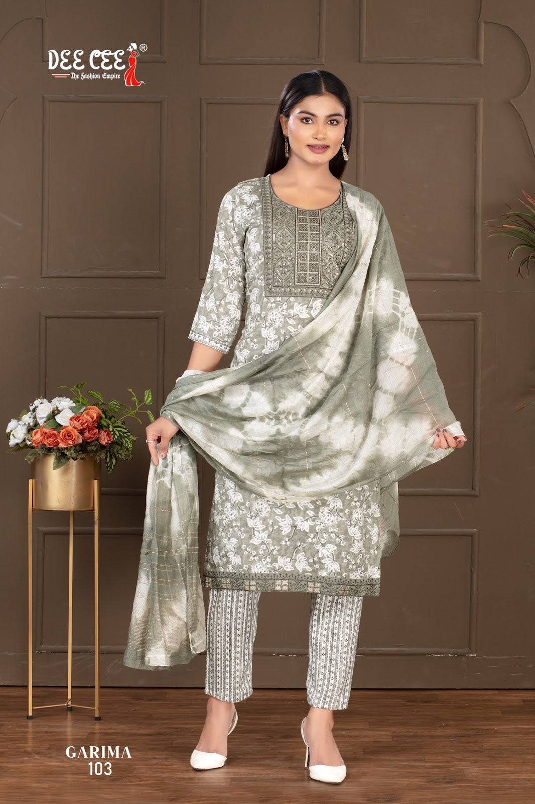 Garima Deecee Rayon Capsule Readymade Pant Style Suits Wholesale Price